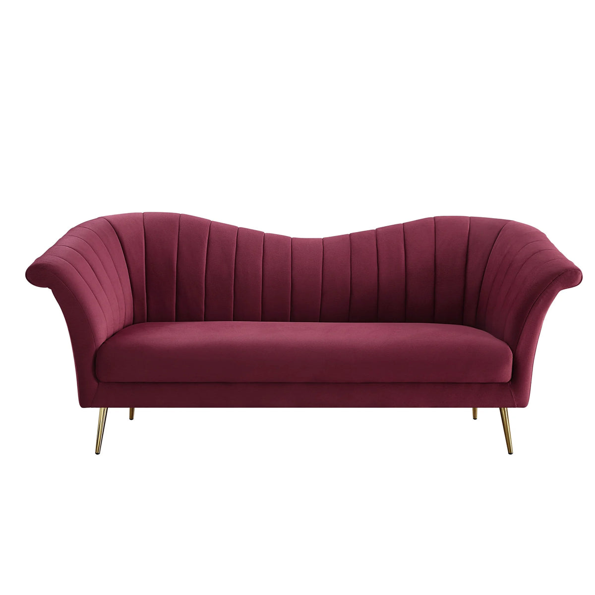 Red Velvet Sofa N679031