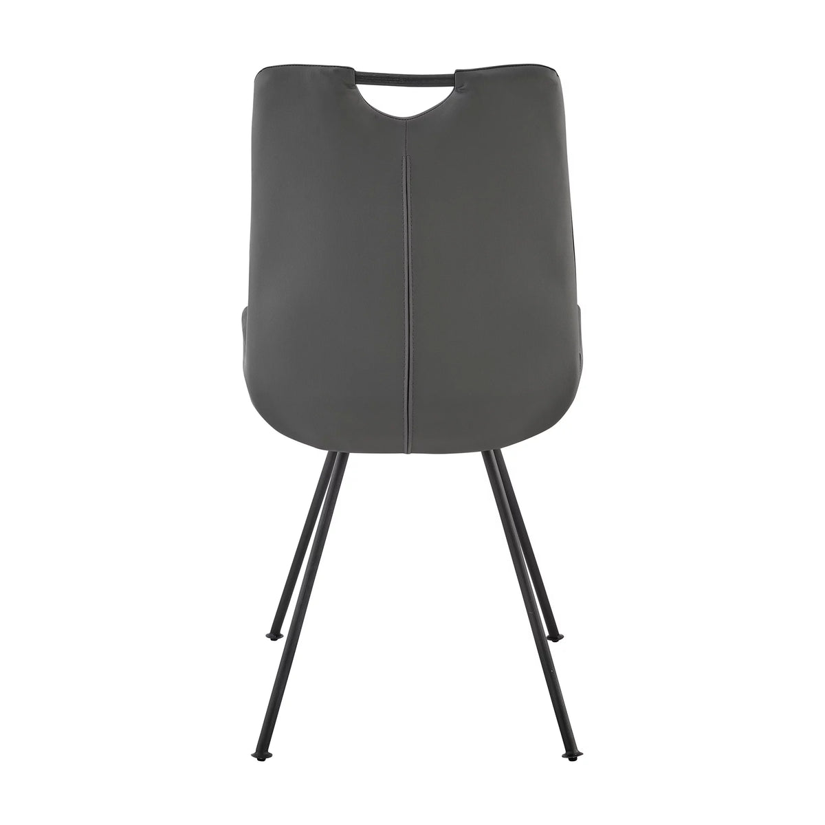 Grey Faux Leather Dining Chair Set of 2 Q386660