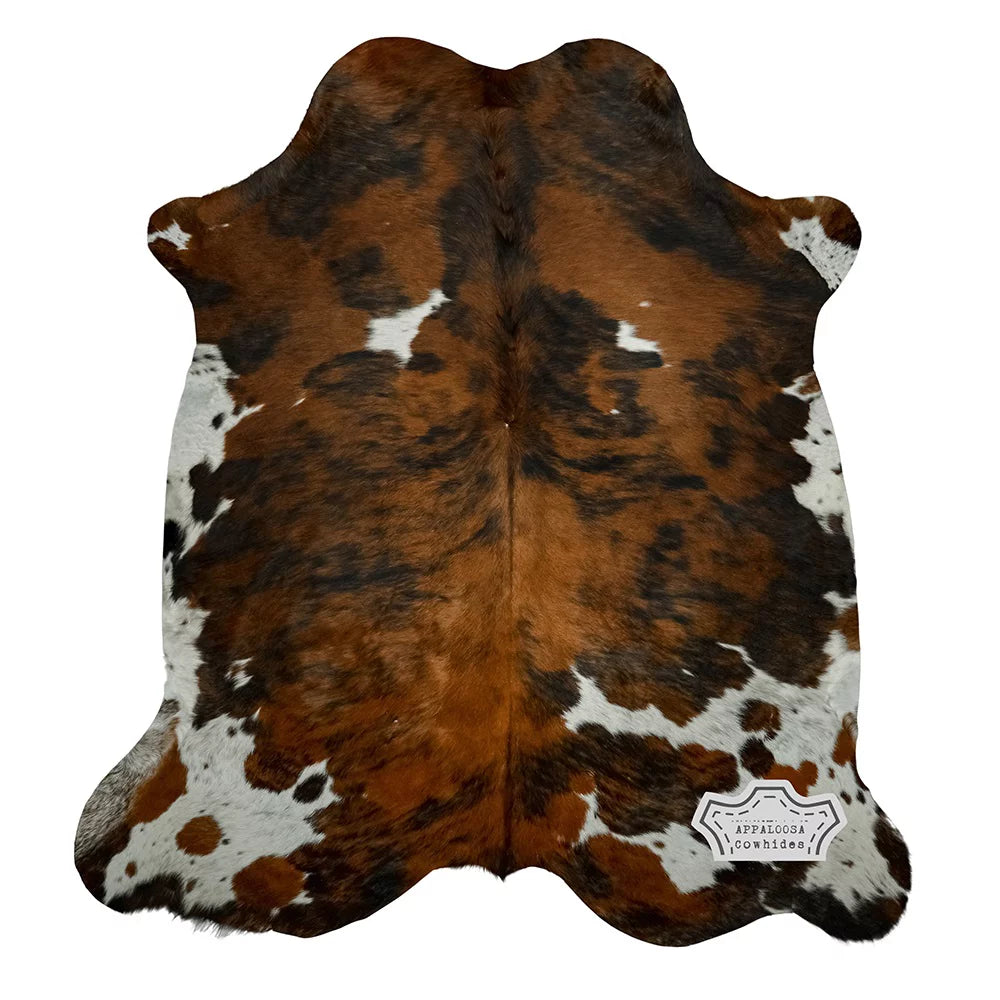 Genuine Leather Cowhide Rug Medium Tricolor 6' x 8' S663