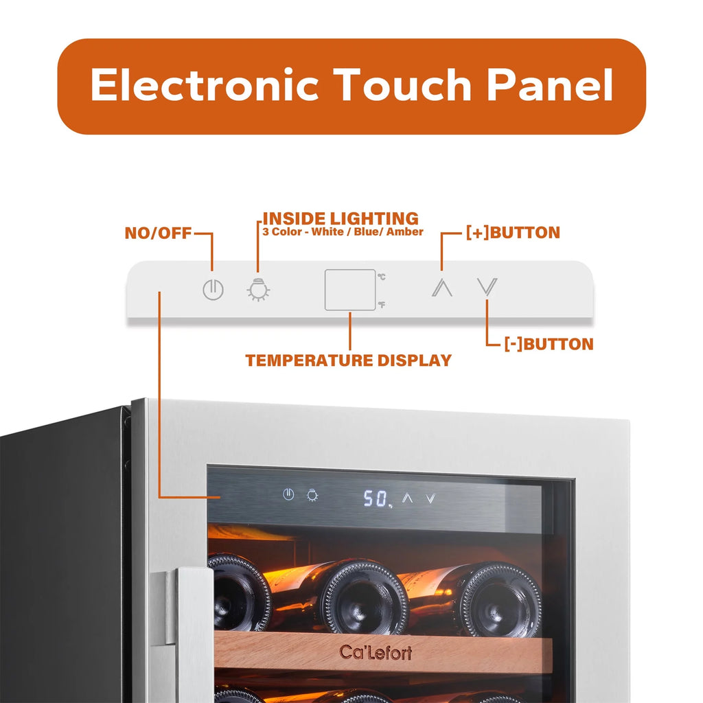 30 inch 66 Bottle Dual Zone Stainless Steel Wine Cooler Refrigerator O8972
