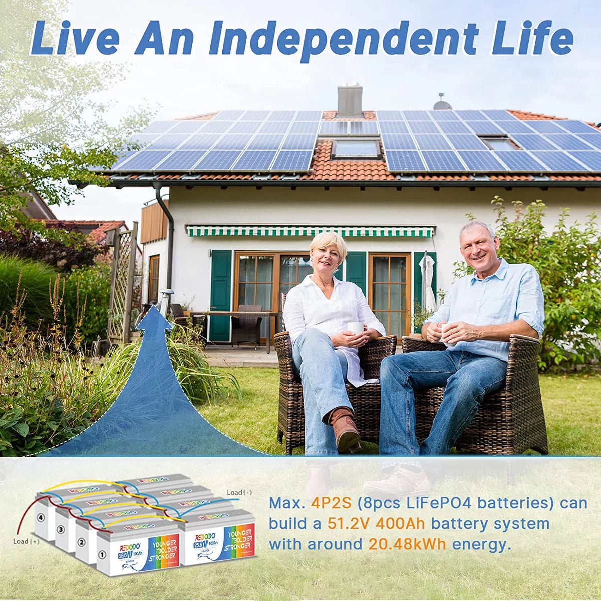 24V 100Ah LiFePO4 Lithium Battery with 100A BMS F197
