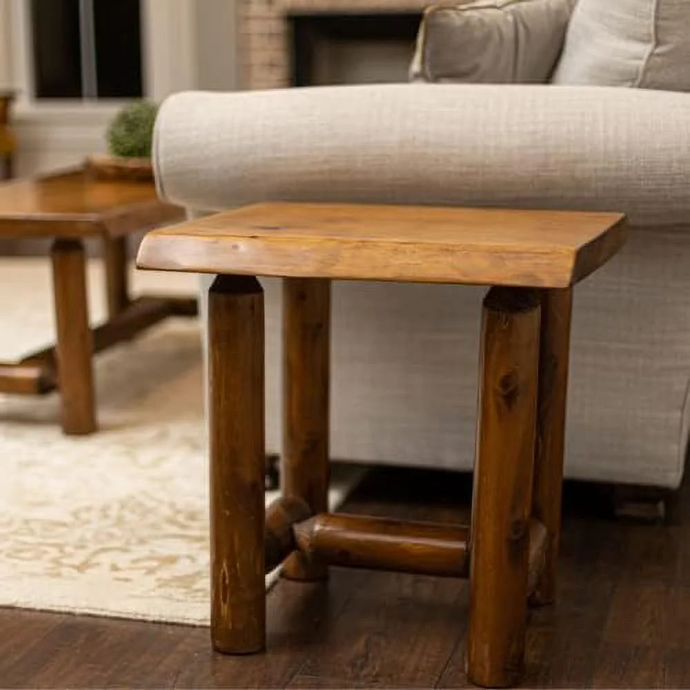 Live Edge Wood End Table A28892
