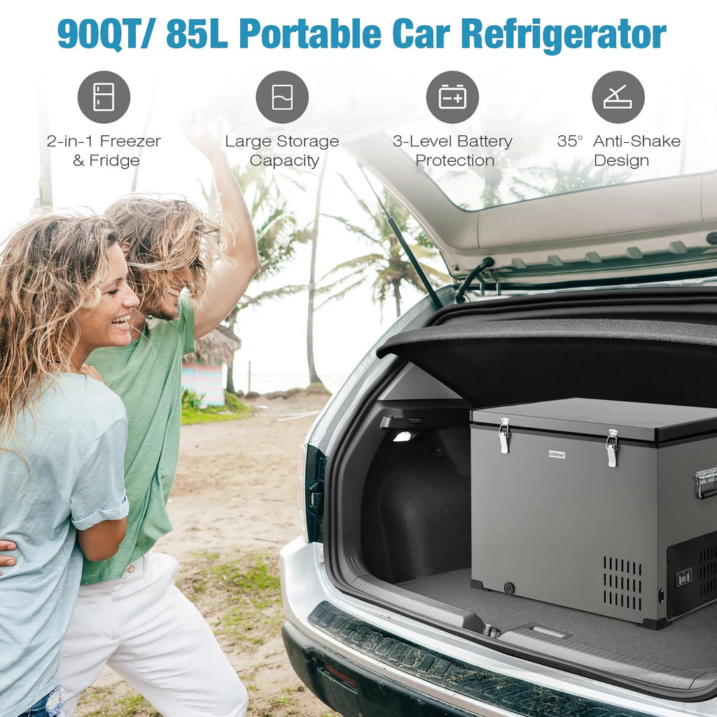 90 QT Portable Car Refrigerator with Compressor S104