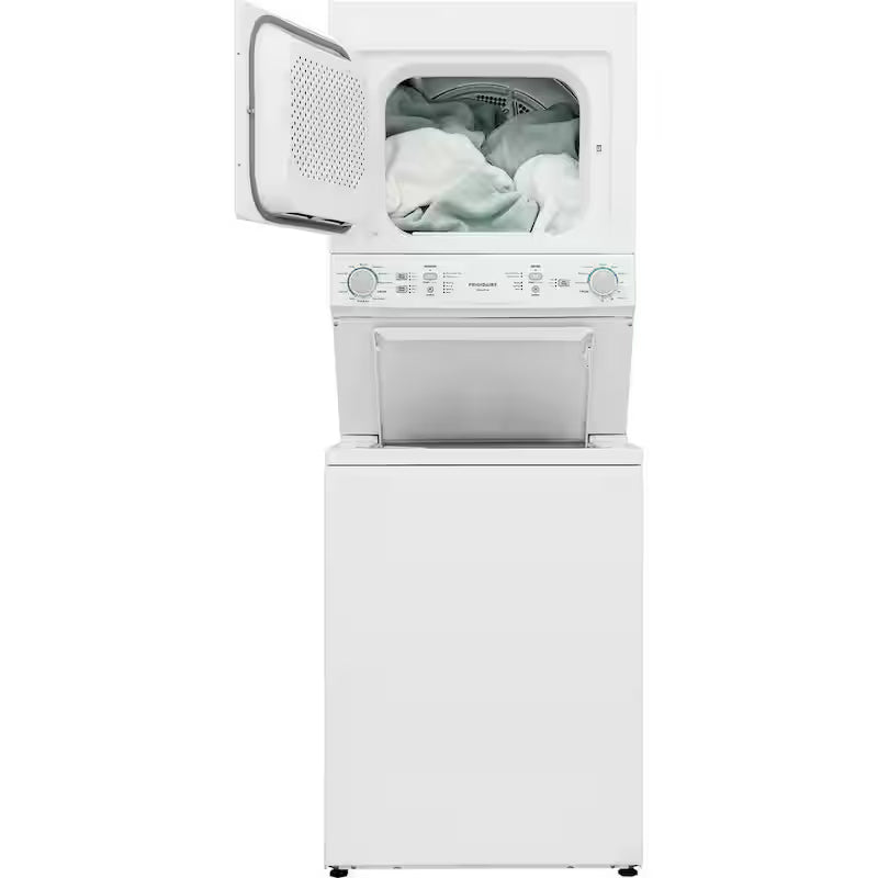3.9 cu. ft. Washer and 5.5 cu. ft. Dryer Electric Stacked Laundry Center in White Y200827