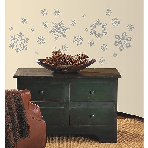 Glitter Snowflakes Peel and Stick Wall Decals T11526