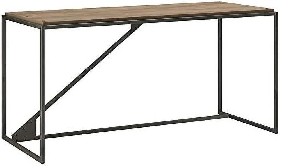 62" Industrial Wood Writing Desk E22681