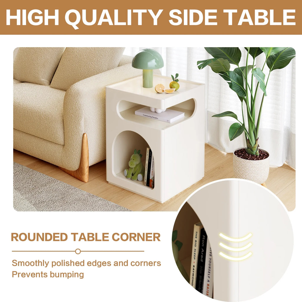 Modern Side Table with Storage Shelf X6357