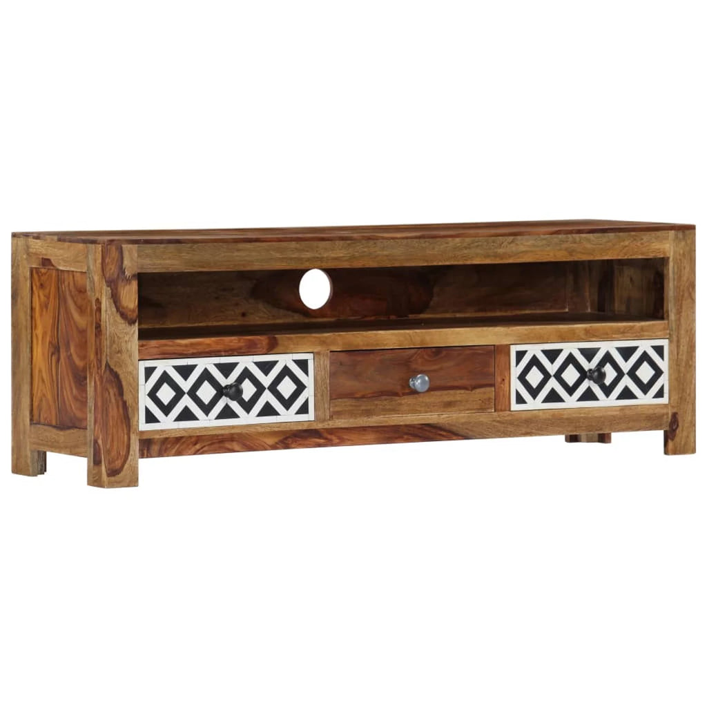 Sheesham Wood TV Stand with 3 Drawers R76047