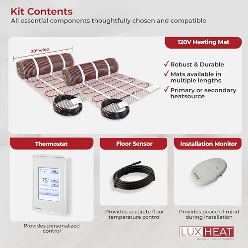 120v Electric Radiant Floor Heating System with Programmable Thermostat C3351