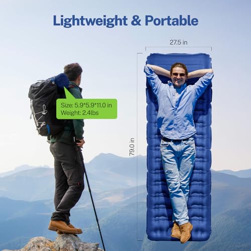 6" Extra-Thick Camping Sleeping Pad with Pillows D43805