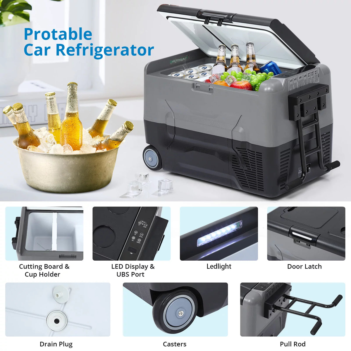 37QT Portable Dual Zone Car Refrigerator P28488