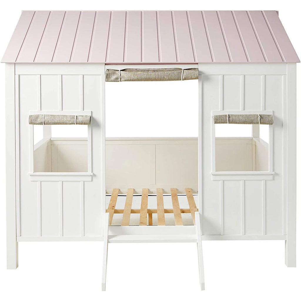 Full Bed in White & Pink O81489