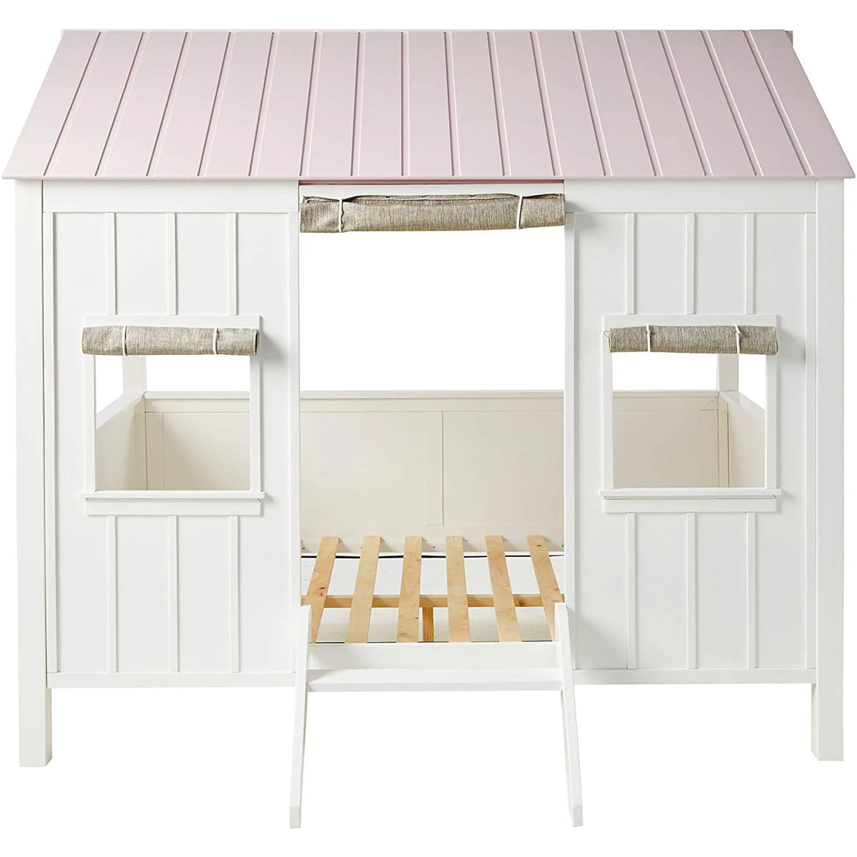 Full Bed in White & Pink O81489