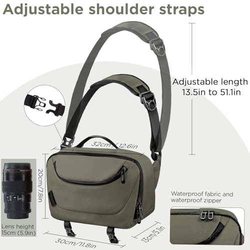 Waterproof Camera Sling Bag with Tripod Holder A527