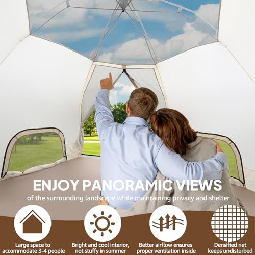 Camping Tent with Awning Porch and Screen Room D63678