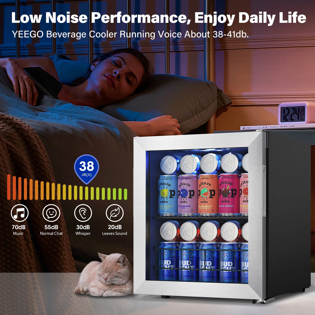 62-65 Can Glass Door Beverage Refrigerator G948