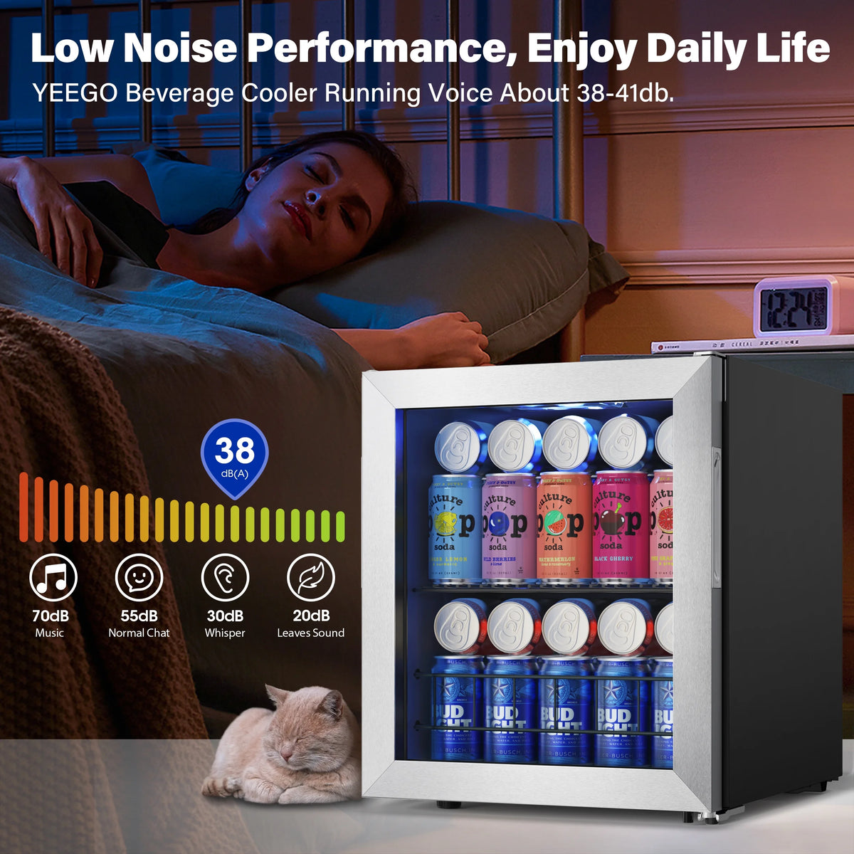 62-65 Can Glass Door Beverage Refrigerator G948