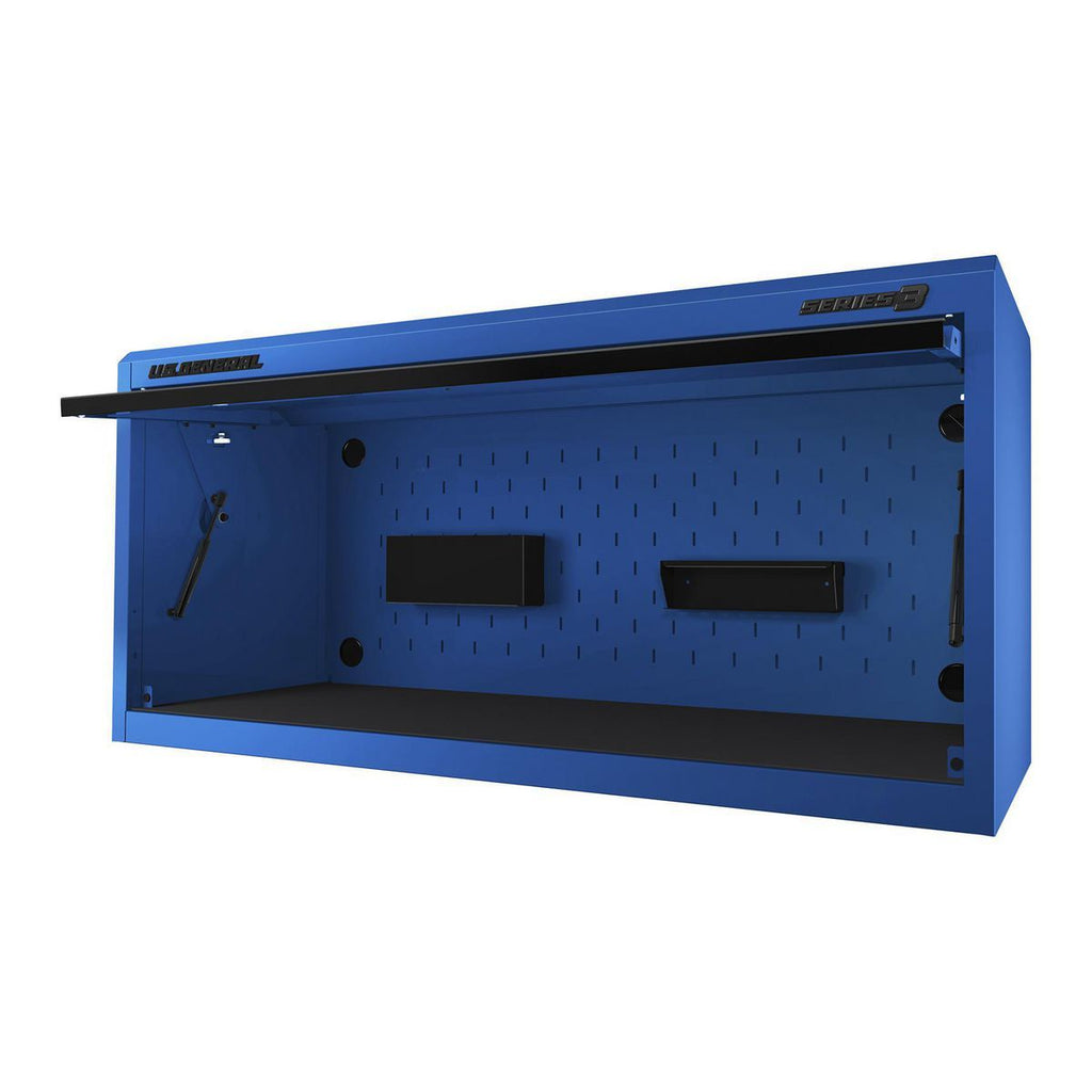 56 in. x 22 in. Blue Work Center Hutch Q498