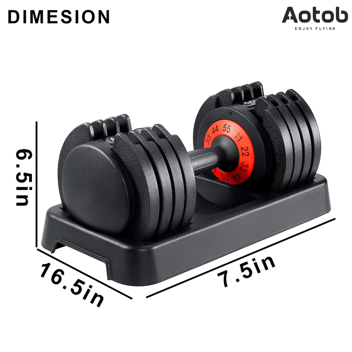 55 lbs Adjustable Dumbbell Set with Anti-Slip Handle X429