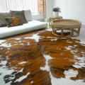 Genuine Leather Cowhide Rug Medium Tricolor 6' x 8' S663