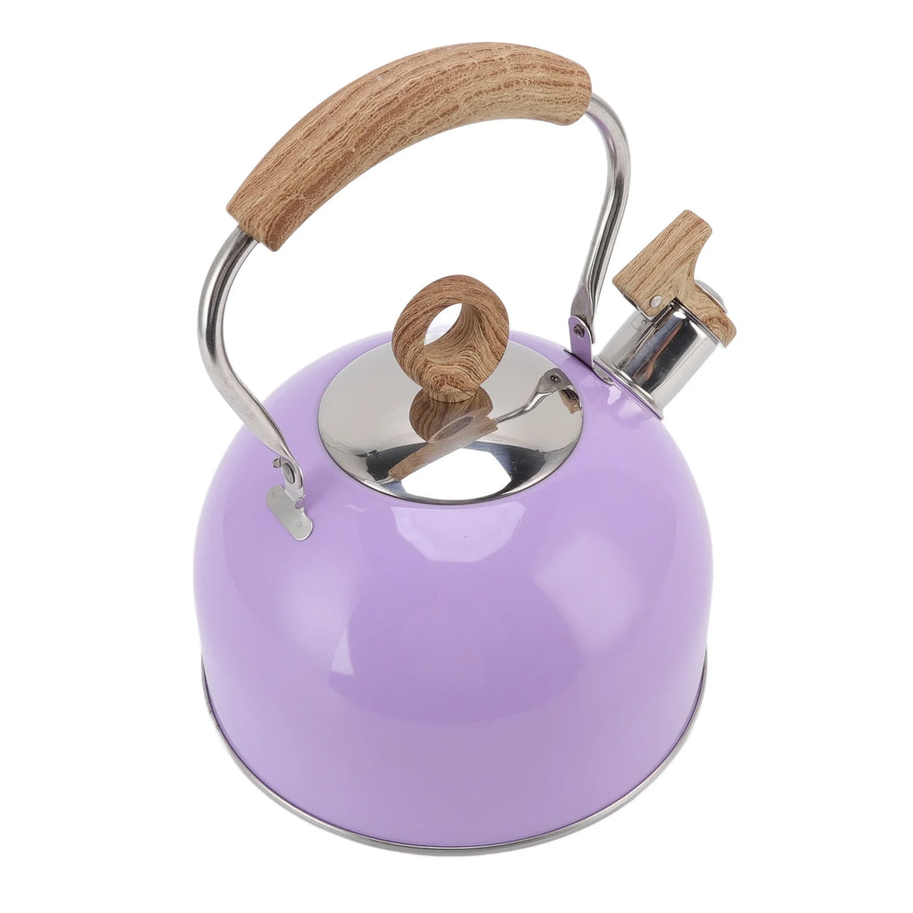Stainless Steel Whistling Tea Kettle 2.5 Liter Purple D8267