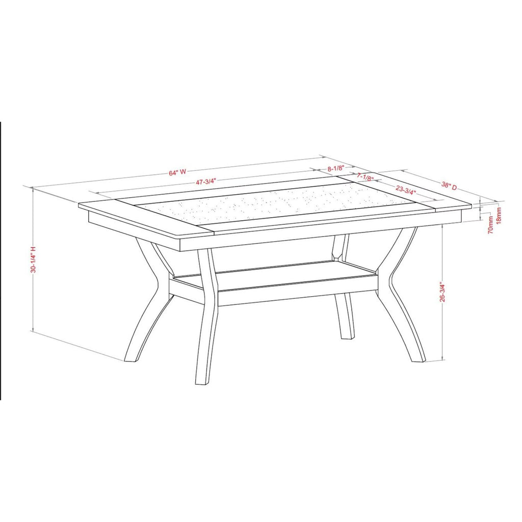 Dark Cherry Dining Table D131069