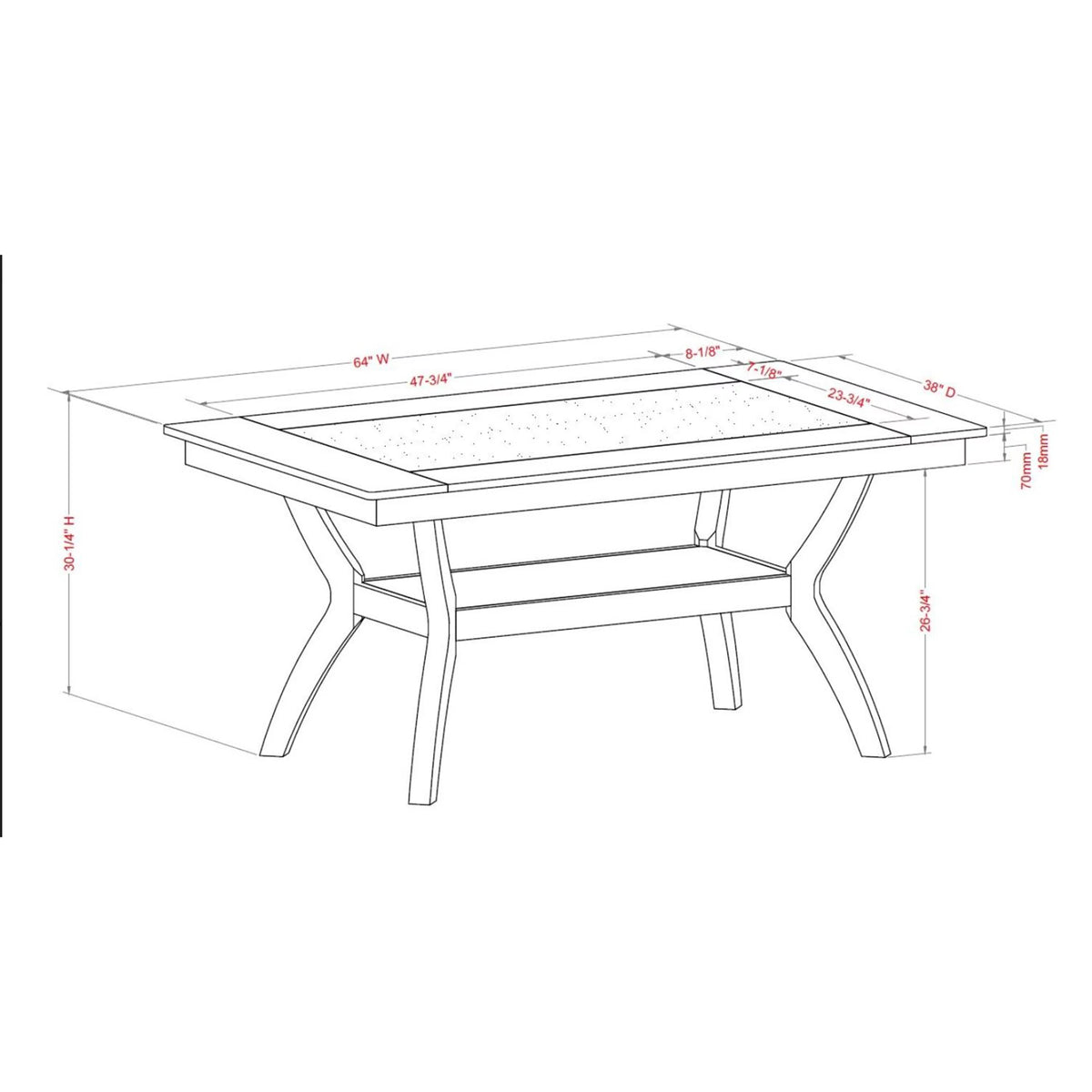 Dark Cherry Dining Table D131069