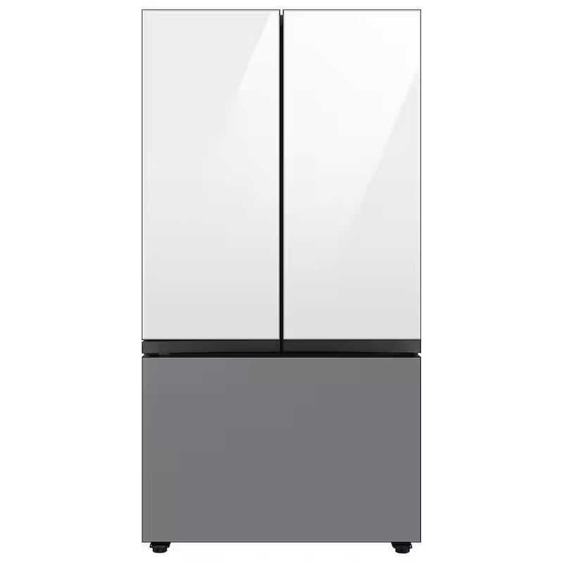 White Glass Top Panel for 3-Door French Door Refrigerator D341