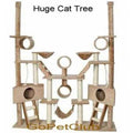 Beige Cat Tree with Ladders, Ropes, and Side Baskets E1459