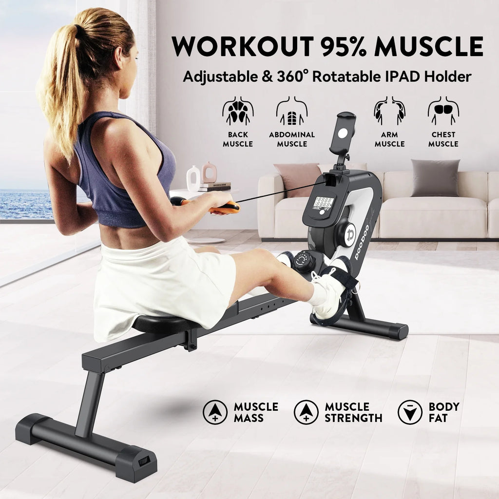 Foldable Magnetic Rowing Machine with 8 Level Resistance F5827