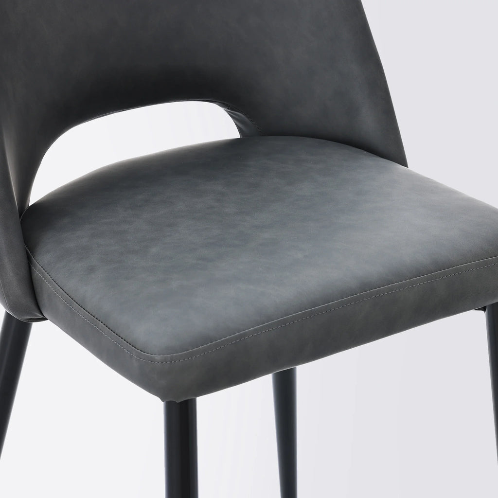Black PU Leather Dining Chairs Set of 4 P6330