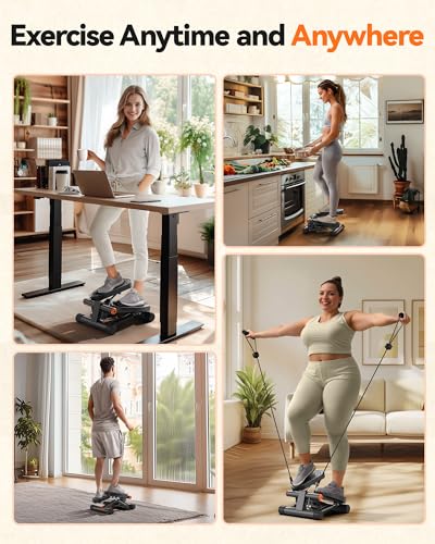 Mini Stepper with Resistance Bands and LCD Monitor M97397