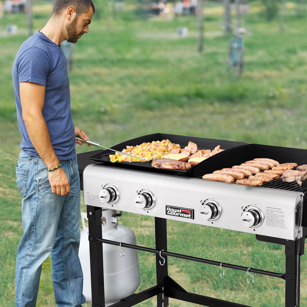 4-Burner Gas Grill and Griddle with Cover S29191