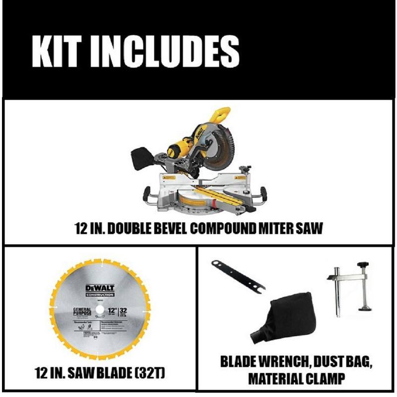 12 in. Double Bevel Sliding Compound Miter Saw with Stand T205633