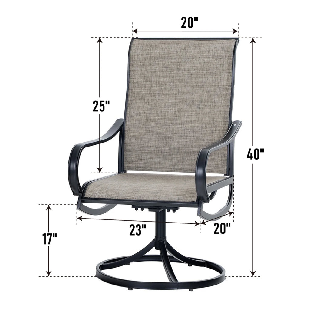 7-Piece Outdoor Dining Set with Swivel Chairs B9483