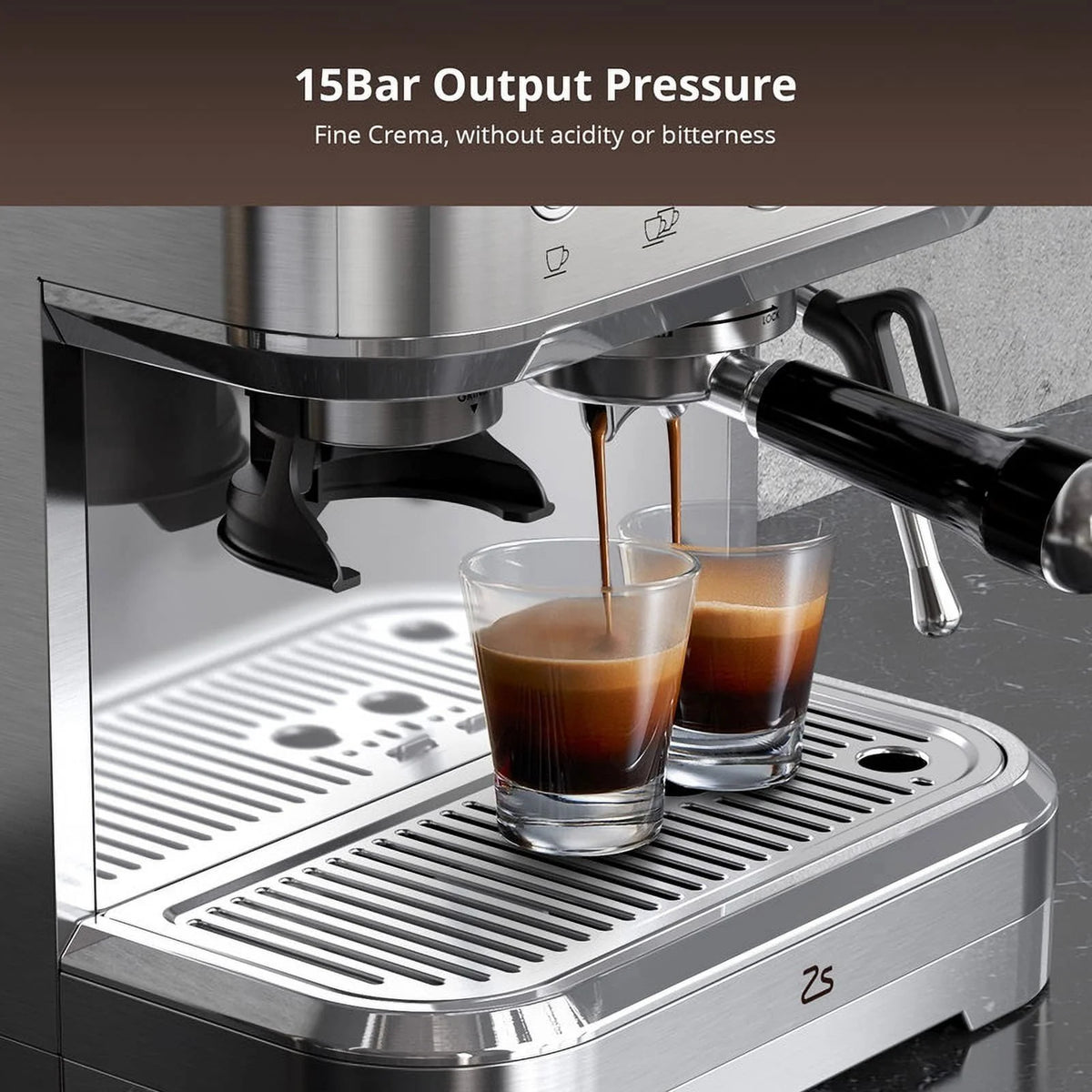 15Bar Stainless Steel Espresso Coffee Machine I474454