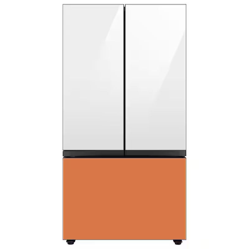 White Glass Top Panel for 3-Door French Door Refrigerator D341