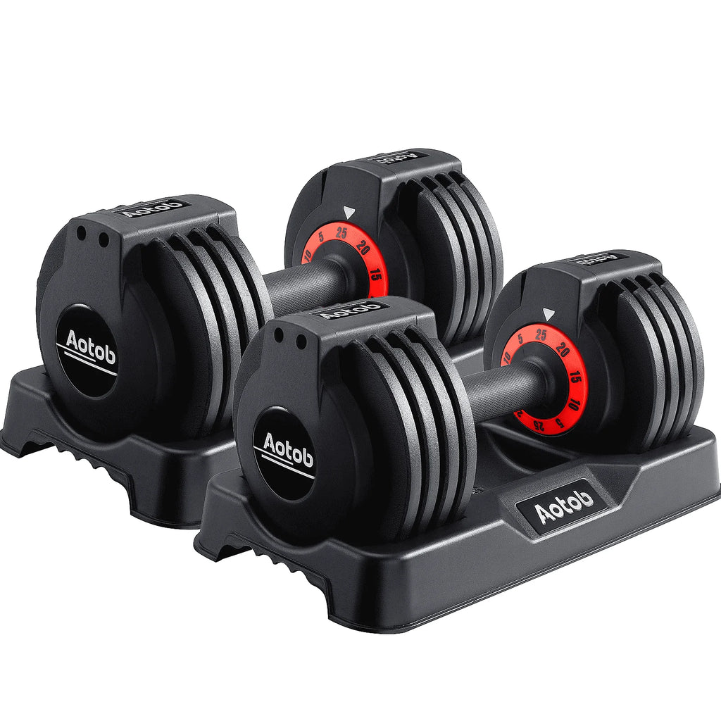 55 lbs Adjustable Dumbbell Set with Anti-Slip Handle X429