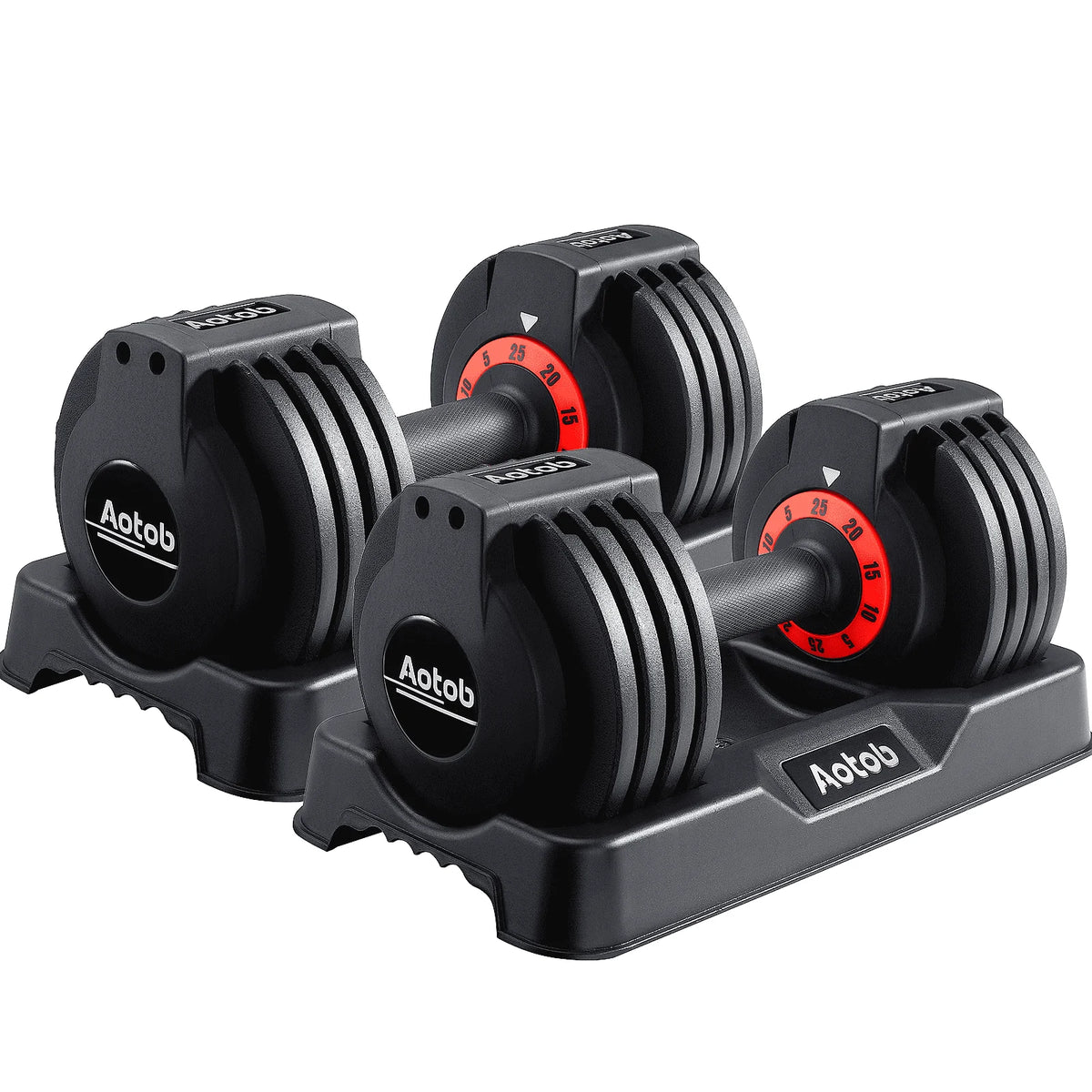 55 lbs Adjustable Dumbbell Set with Anti-Slip Handle X429