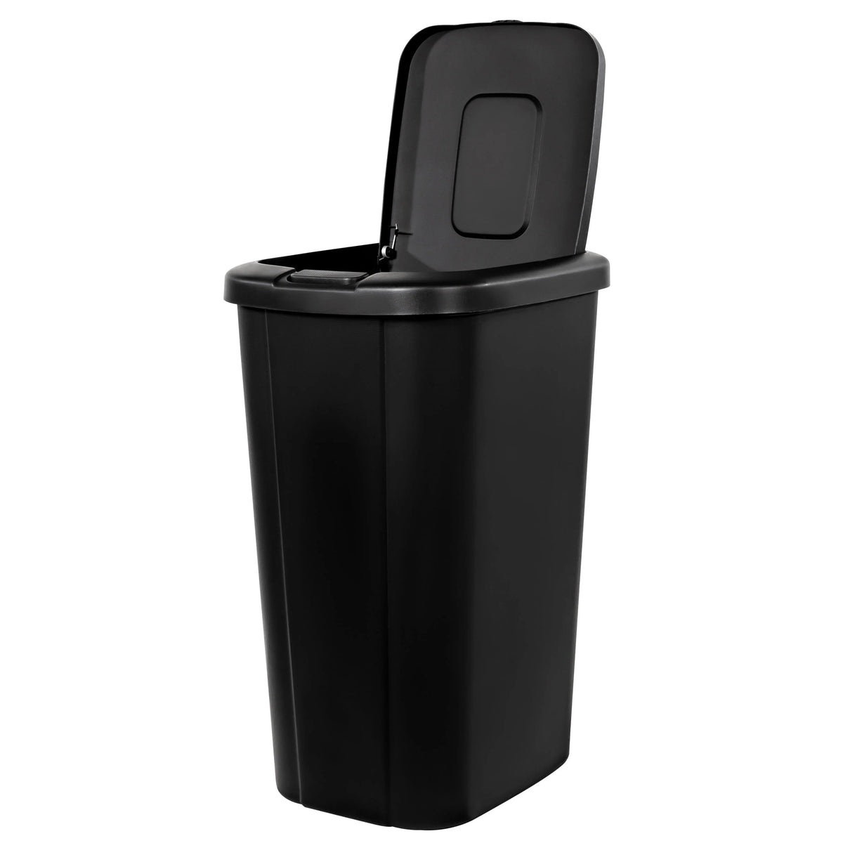 13.3 Gallon Black Plastic Touch Top Trash Can L2938