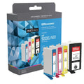 Remanufactured Black Tri-Color Ink Cartridge Pack of 4 C9875