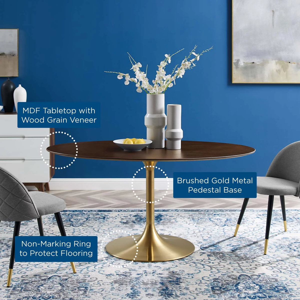 Oval Wood Dining Table O64510