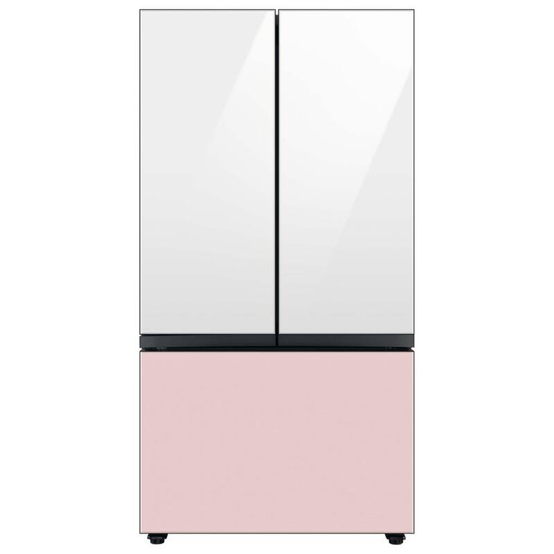 White Glass Top Panel for 3-Door French Door Refrigerator D341