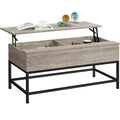 Rustic Gray Wood and Metal Lift Top Coffee Table S174230