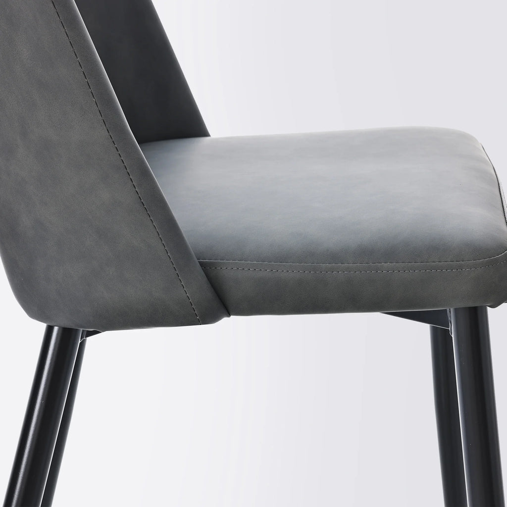 Black PU Leather Dining Chairs Set of 4 P6330