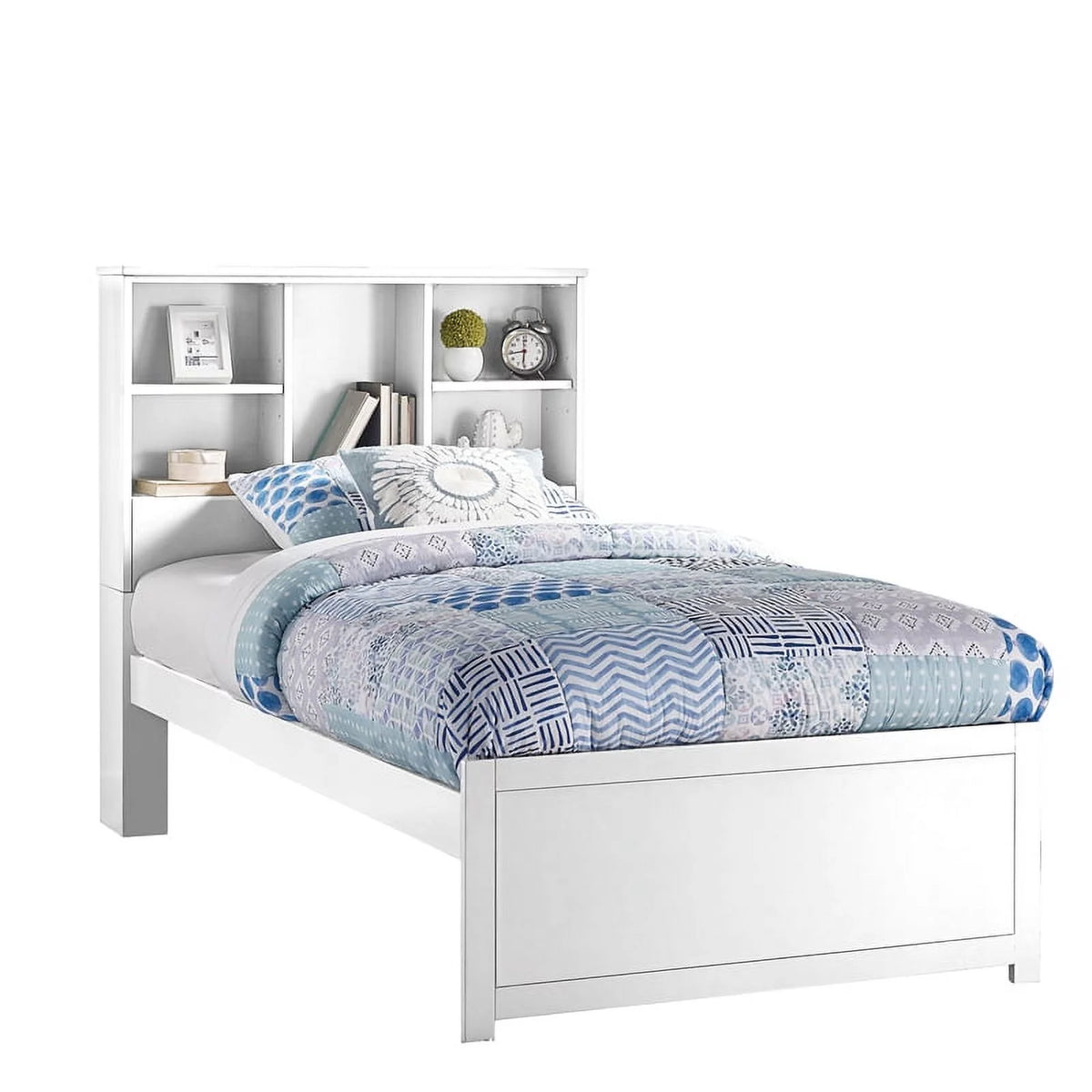 White Wood Bookcase Twin Bed O61641