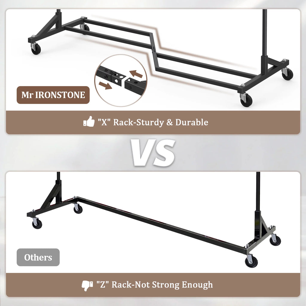 400 lbs Heavy Duty Rolling Garment Rack with Wheels T462