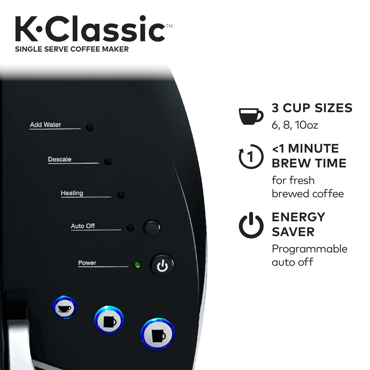 Single Serve K-Cup Pod Coffee Maker, Black Z732