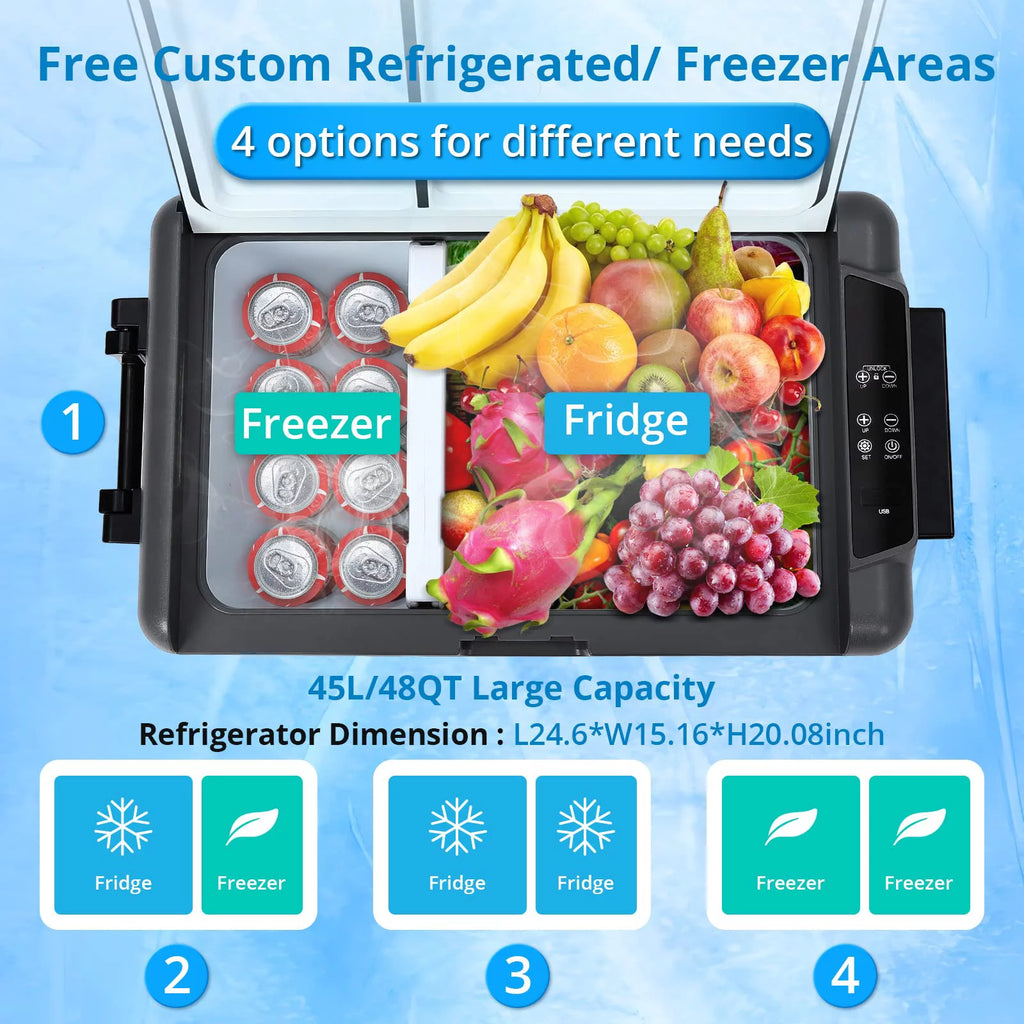 37QT Portable Dual Zone Car Refrigerator P28488