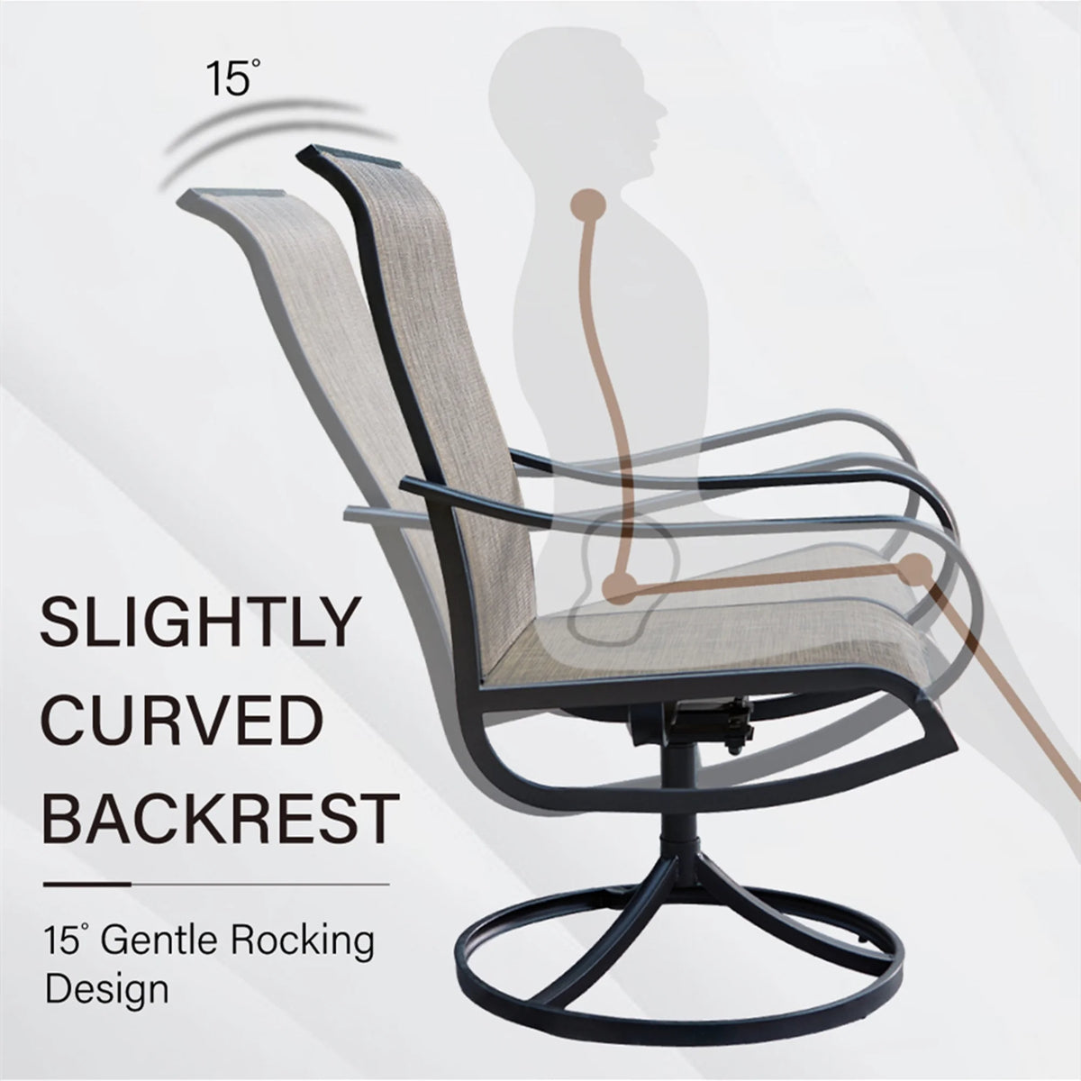 7-Piece Outdoor Dining Set with Swivel Chairs B9483